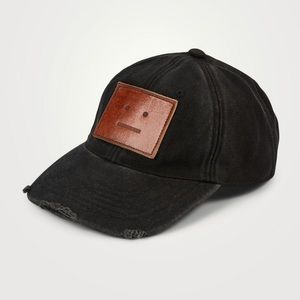 ACNE STUDIOS - Organic Cotton Canvas Cap With Leather Patch